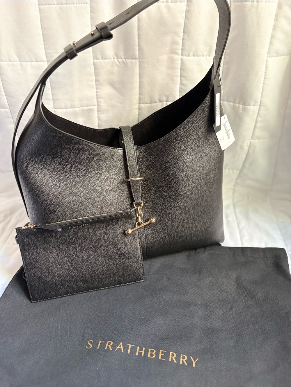 Strathberry Kite Hobo Maxi – Black – NWT — $675